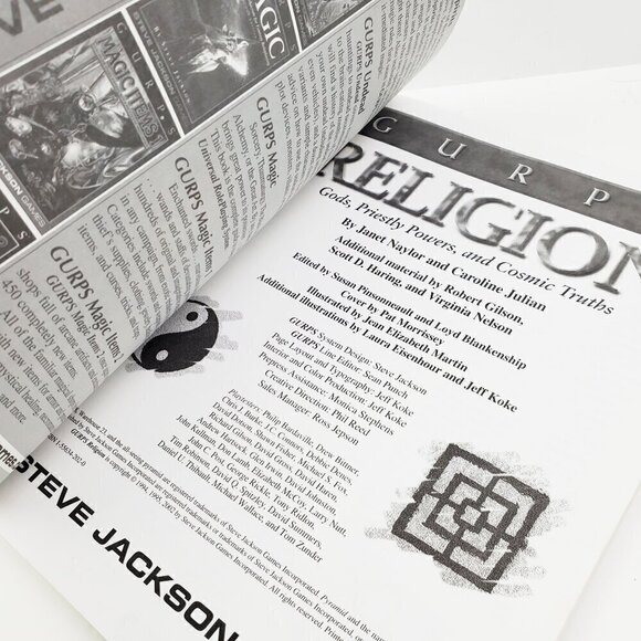 GURPS Religion RPG Book Naylor Julian Steve Jackson Game First Edition 3rd Print - Picture 3 of 9